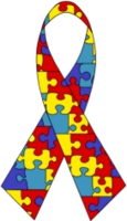 The puzzle piece symbol as used in the autism awareness ribbon used by Autism Speaks