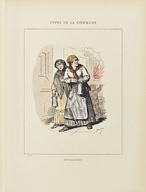 Bertall, Les Communeux, 1871: Types, caractères, costumes, Paris, Plon, 1880. 32. Pétroleuses. Bibliothèque nationale de France.