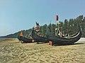 The moon boat is a traditional fishing boat of the Cox 's Bazar District (কক্সবাজার জেলা) in southeastern Bangladesh end