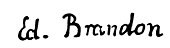 signature d'Édouard Brandon