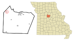 Location of Blackwater, Missouri