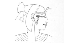 Drawing of Sitre, from her Theban tomb QV38.