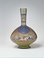 Enamelled and gilded bottle, 17 1/8 in. (43.5 cm) high, Egypt or Syria, late 13th century