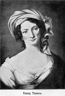 Sketch portrait of Fanny Tarnow