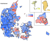 Largest party within each municipality.