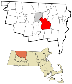 Location in Franklin County in Massachusetts