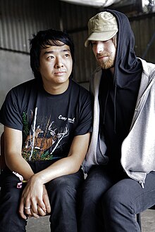 Fuck Buttons members Andrew Hung (left) and Benjamin John Power (right) in 2007
