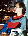 Image 98Swedish teenager with mullet haircut and abstract jumper, 1991. (from 1990s in fashion)