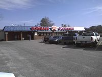 Bowman IGA Foodliner in Bowman, South Carolina, in December 2008. This location closed after it caught fire on September 24, 2017; there are no plans to reopen it.