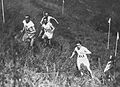 Image 3Edvin Wide, Ville Ritola, and Paavo Nurmi (on left) competing in the individual cross country race at the 1924 Summer Olympics in Paris; due to the hot weather, which exceeded 40 °C (104 °F), only 15 out of 38 competitors finished the race. (from Cross country running)