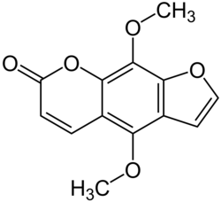 Chemical structure of isopimpinellin.