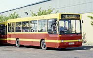 PMT high-floor Dennis Dart with Reeve Burgess Pointer bodywork in 1992