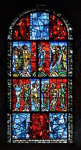 Vitrail de l'Ascension cathédrale Saint-Julien du Mans.