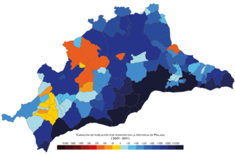 Variación de la población municipal 2001-2011