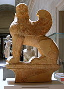閣樓上大理石獅身人面像，公元前 580–575年