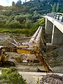 Cutting works and partial transportation of the medieval aqueduct in 2009.