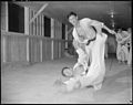 A judo class at Rohwer. Classes were held every afternoon and evening.