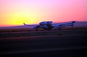 SpaceShipOne on ramp before takeoff in October 2004