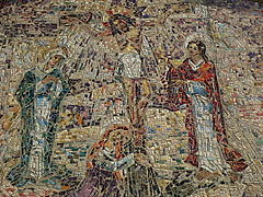 Mosaico contemporáneo en una iglesia estadounidense.