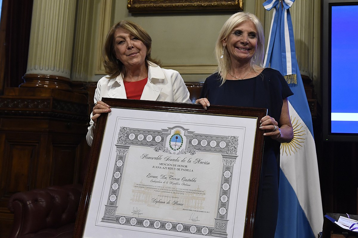 Teresa Castaldo recibe mención Juana Azurduy.jpg