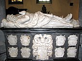 Gisant de Gillion-Othon Ier de Trazegnies et de son épouse Jacqueline de Lalaing sculpté par Lucas Fayd'herbe (1669).