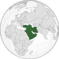 Location of West Asia.