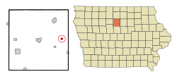 Location of Rowan, Iowa