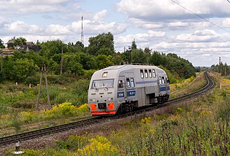 Инспекционно-путейская автомотриса АС01-015 на перегоне