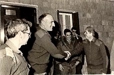 ביקור הרמטכ"ל משה לוי בביתו של גנרל אנטואן לאחד - מפקד צבא דרום לבנון 1986.