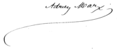 signature d'Adrien Marx