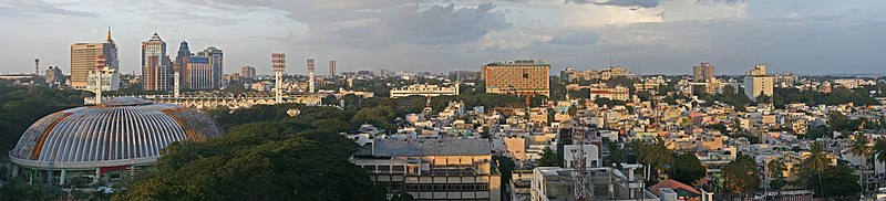 150pxA panoramic view of Bangalore from Corporation Circle
