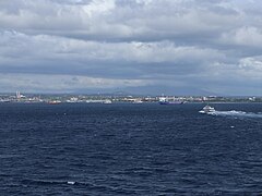 Batangas City skyline sea view