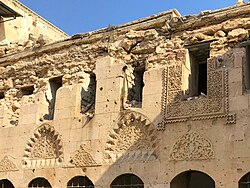 Dommages causés par le tremblement de terre à Beit Ghazaleh à Alep en 2023