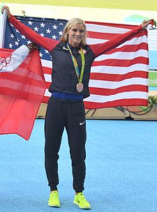 Emma Coburn Rion olympialaisissa 2016.