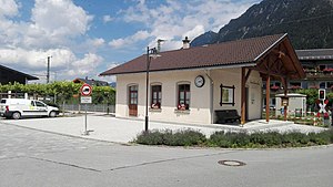 Single-story building with gabled roof