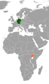 Location map for Germany and Uganda.