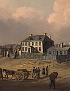 Lieutenant Governor Belcher's residence (built 1749). Located on the site of Province House, which still is furnished with his Nova Scotia Council table.