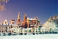 La cathédrale sous la neige