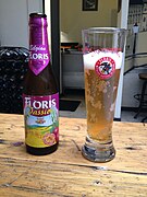 Floris Passionfruit cider/beer, produced by the Huyghe Brewery