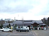 2014年11月8日まで使用された飯山駅駅舎（2006年12月）