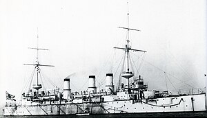 吾妻號裝甲巡洋艦，攝於1905年樸茨茅斯