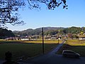 冨持神社から見た上常吉集落