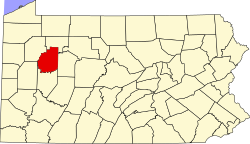 Map of Clarion County, Pennsylvania