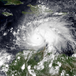 Satellite image of Hurricane Matthew
