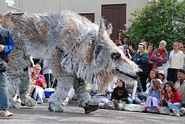 Carnival Puppet featuring two puppeteers - Minneapolis, USA: May Day Parade