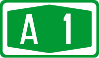 Pictogramme autoroute A1 en Serbie