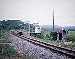 旧待合室が撤去される前の駅全景（1998年7月5日）