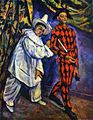 Pierrot and Harlequin by Paul Cézanne (1898)