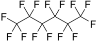 Strukturformel von Perfluorhexan