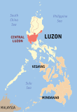 Map of the Philippines highlighting Central Luzon